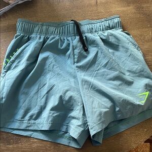 Gymshark Athletic Shorts with Neon Green Accents